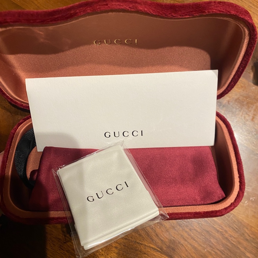 Gucci Logo Sunglasses with Havana Frame And Green Lenses, 56mm - GG1175SK-004 - Picture 3 of 3